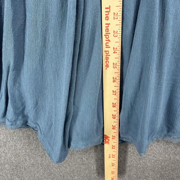 Kimchi Blue Dress Womens Small Blue Embroidered Lace Mesh Boho Flare Lined - Picture 7 of 16